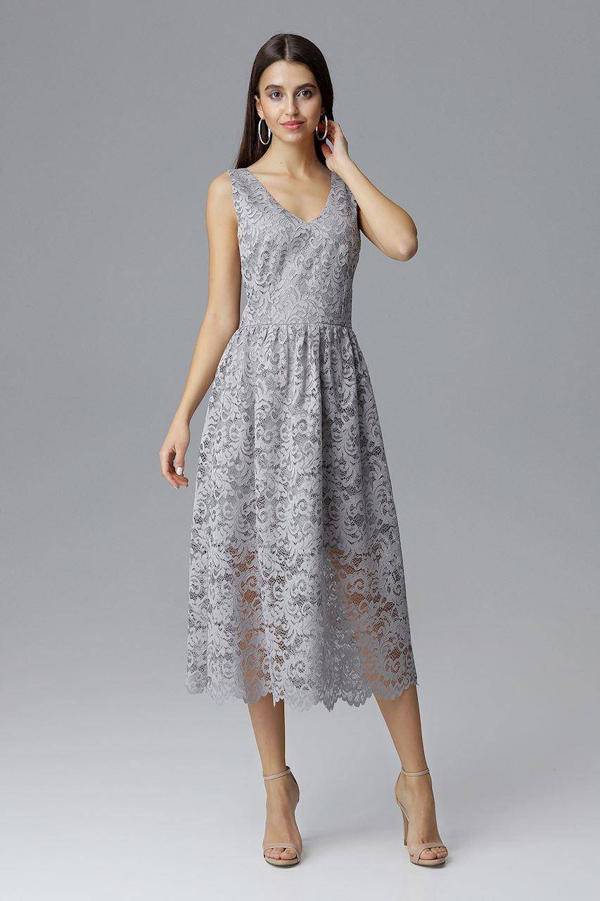 sukienka elegancka szara